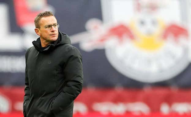 Rangnick, en un partido en su etapa en el RB Leipzig. GETTY
