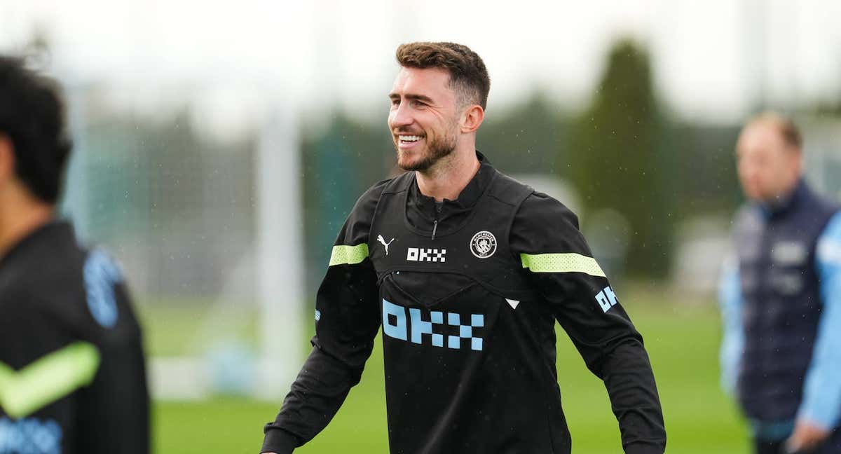 Laporte, de vuelta en los entrenamientos del City./GETTY