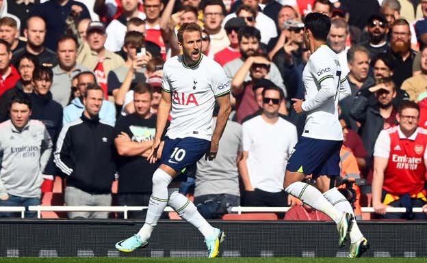 Kane celebra su gol ante el Arsenal |  AFP