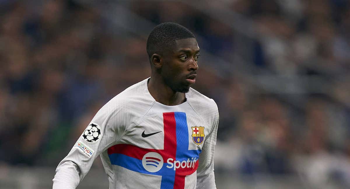 Dembélé durante el partido /Getty