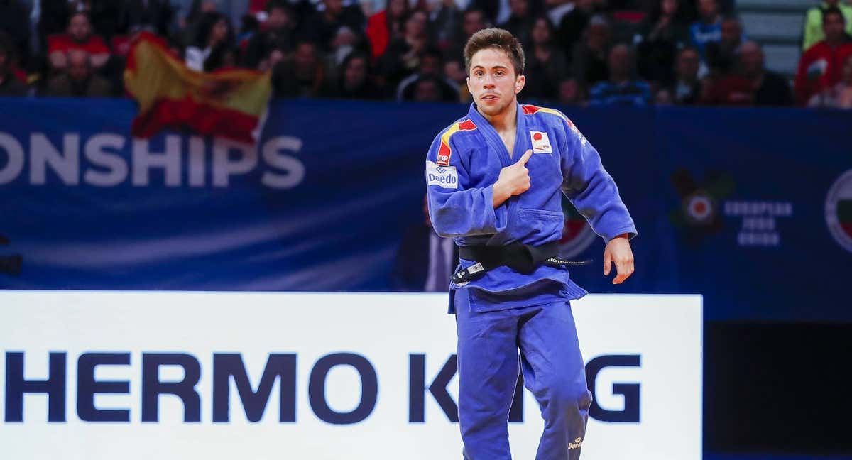 El judoka español Fran Garrigós durante el Europeo de 2022, donde se colgó el oro /GETTY