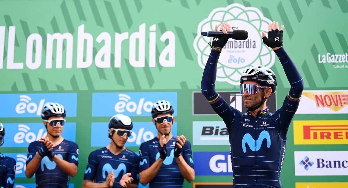 Alejandro Valverde, en la presentación de su última carrera.