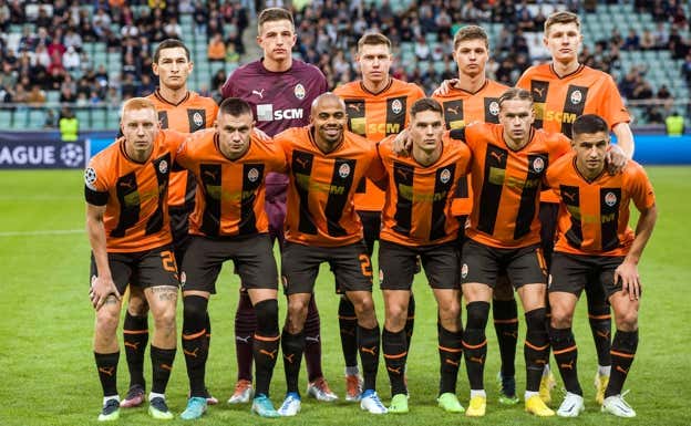 Once del Shakhtar contra el Celtic. GETTY