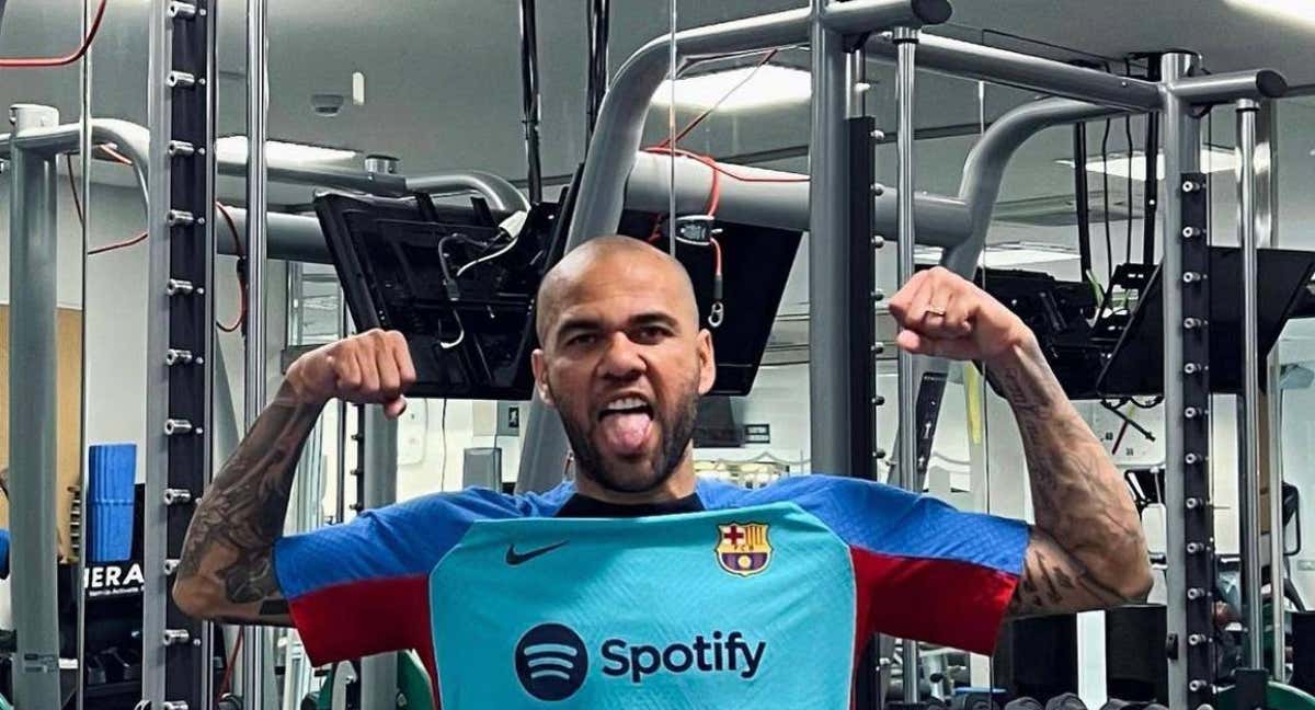 Dani Alves, en las instalaciones del Barça./FCB