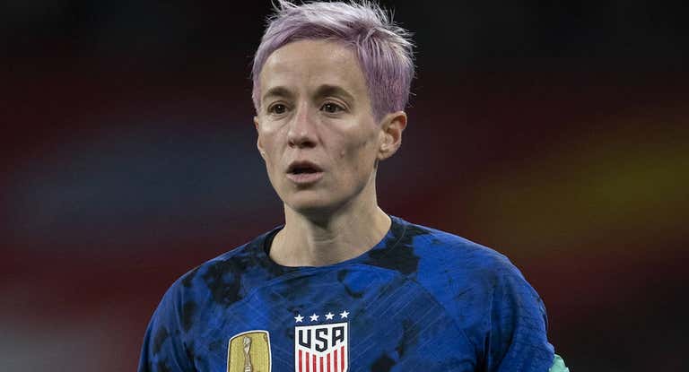 Megan Rapinoe, en un partido con Estados Unidos.