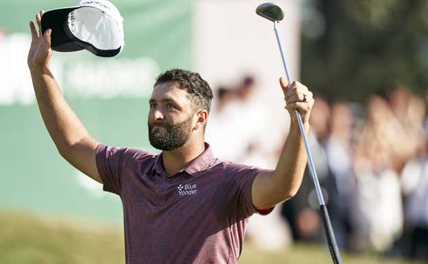 Jon Rahm celebra su victoria en Madrid.  GETTY