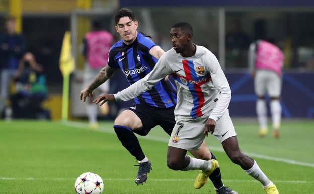 Dembélé ha bajado su aportación el equipo lo nota.  GETTY