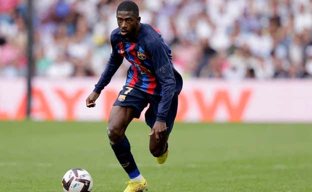 Dembélé, durante el Clásico de este domingo.  GETTY