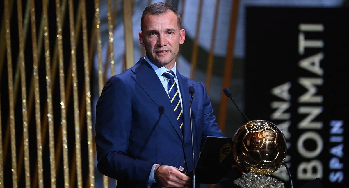 Shevchenko durante su discurso en la gala.