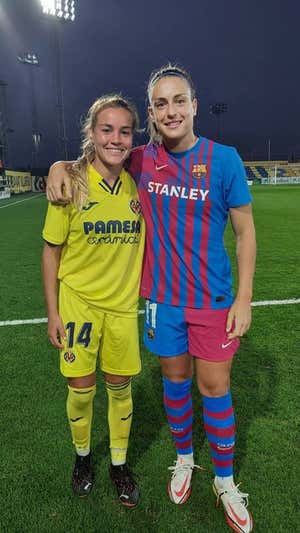 Nerea y Alexia, después de un Villarreal - Barcelona.  Cedida por Nerea