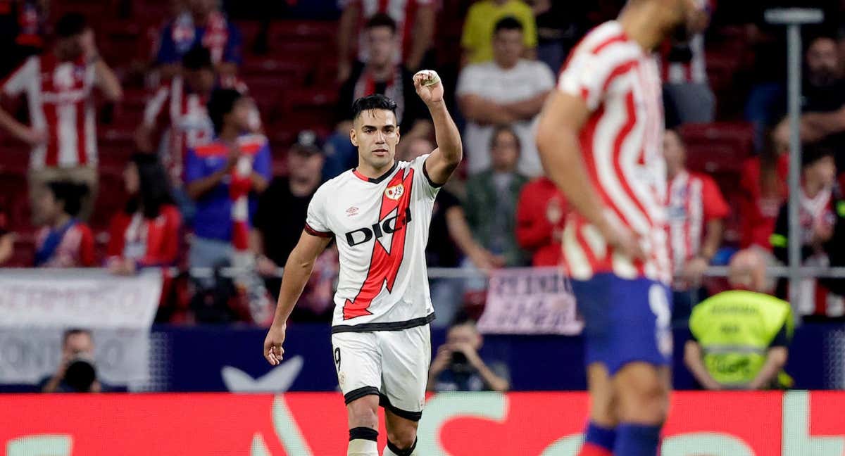 Falcao amargó la noche al Metropolitano empatando de penalti en el descuento. /GETTY