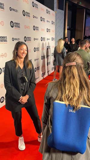 Leila, durante el evento de EA Sports en Londres.  RELEVO