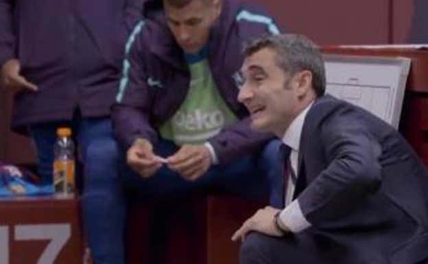 Ernesto Valverde, durante el documental 'Match Day'.  FCB TV
