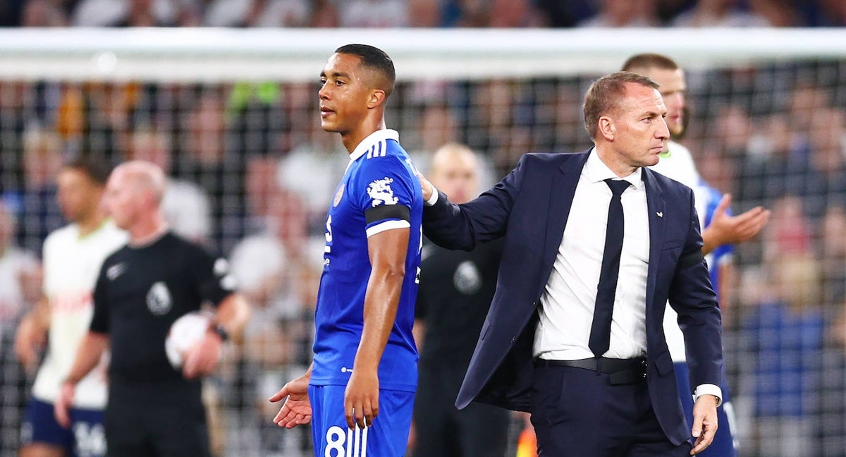 Brendan Rodgers tras una derrota del Leicester |