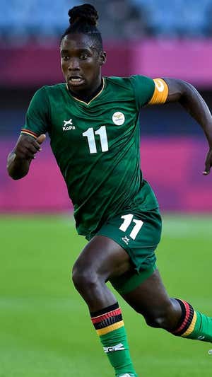 Barbra Banda, jugadora de Zambia.  GETTY