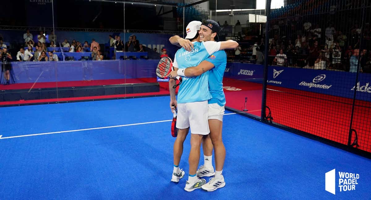 Galán y Lebrón, en el momento que han ganado el Open de Menorca