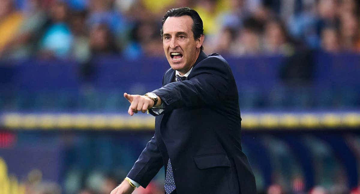 Unai Emery en un partido. /Getty.