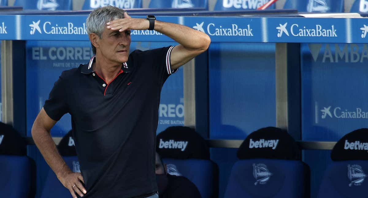 Quique Setién, en su etapa como entrenador del Barça./GETTY