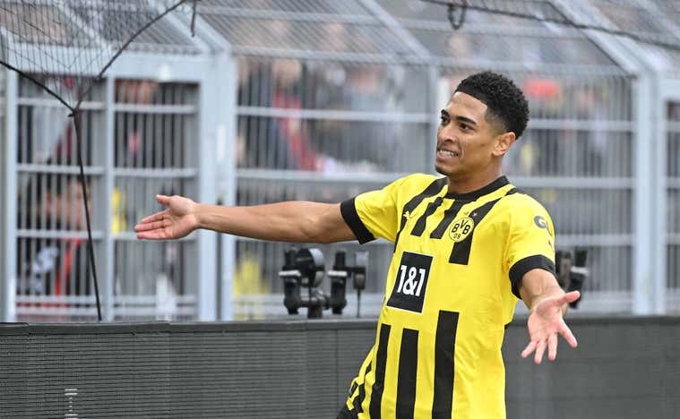 Jude Bellingham, en un partido del Dortmund.  Getty