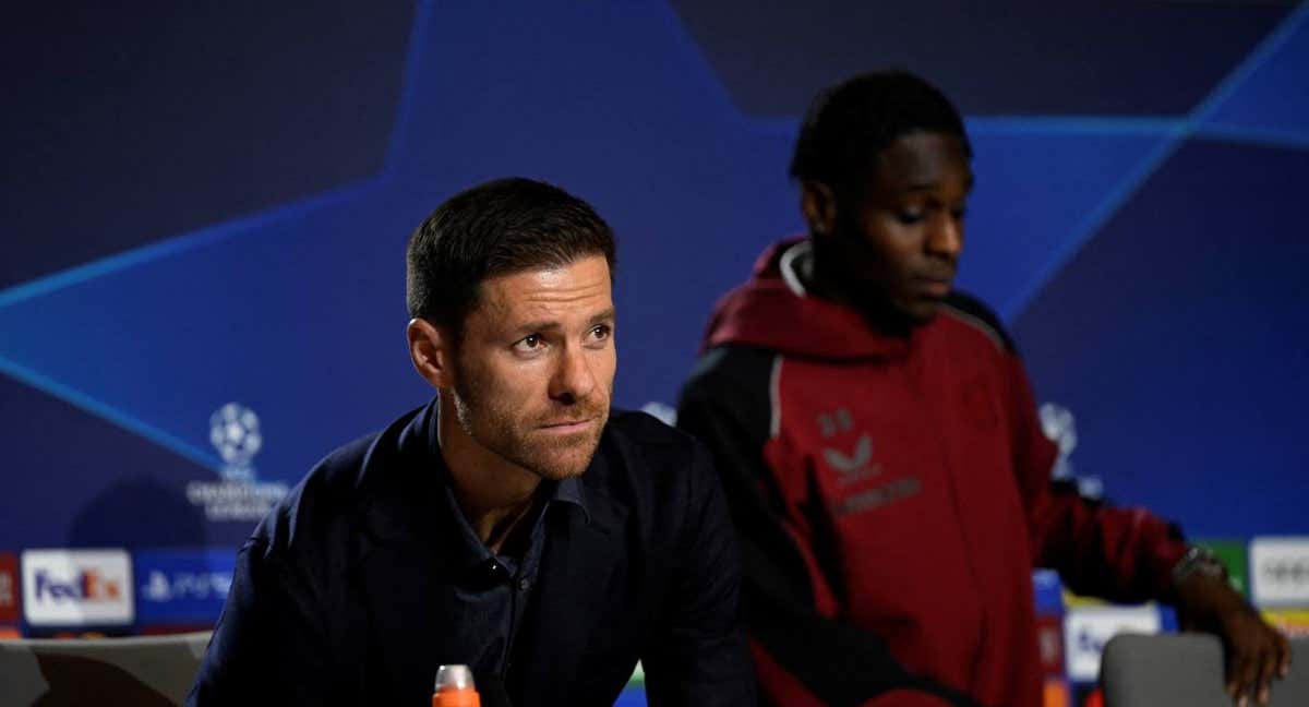 Xabi Alonso, en la conferencia de Prensa en el Metropolitano. /AFP