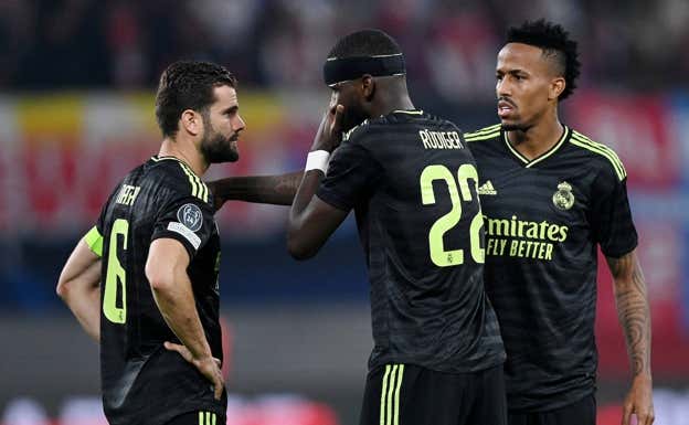 Nacho, Rüdiger y Militao. GETTY