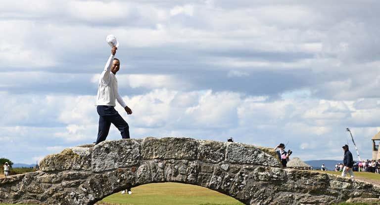Tiger Woods durante su último día en el pasado Abierto Británico.