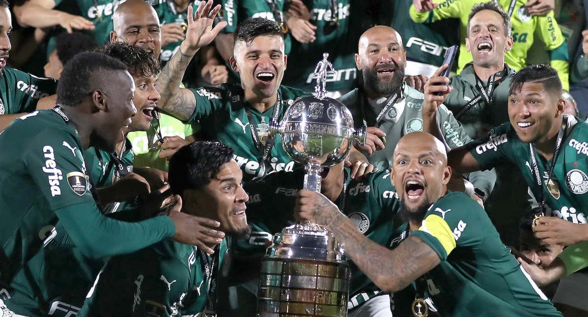 Palmeiras celebra una de las finales de Copa Libertadores ganadas | /GETTY IMAGES