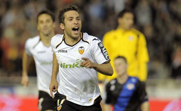 Jordi Alba destacó en el Valencia. GETTY