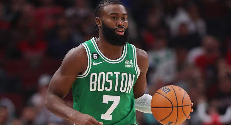 Jaylen Brown, en un partido reciente de los Boston Celtics.