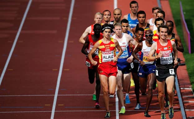 Alaiz, en los 5.000 m del Europeo de Zúrich en 2014.  DEAN MOUHTAROPOULOS / GETTY