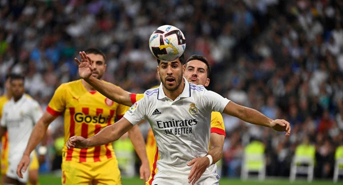 Asensio, ante el Girona./Getty