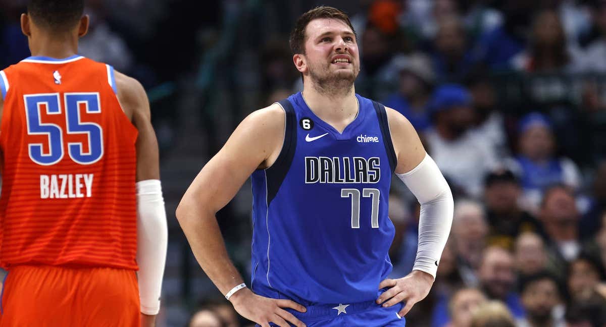 Luka Doncic, la pasada madrugada durante el partido ante los Thunder. /GETTY