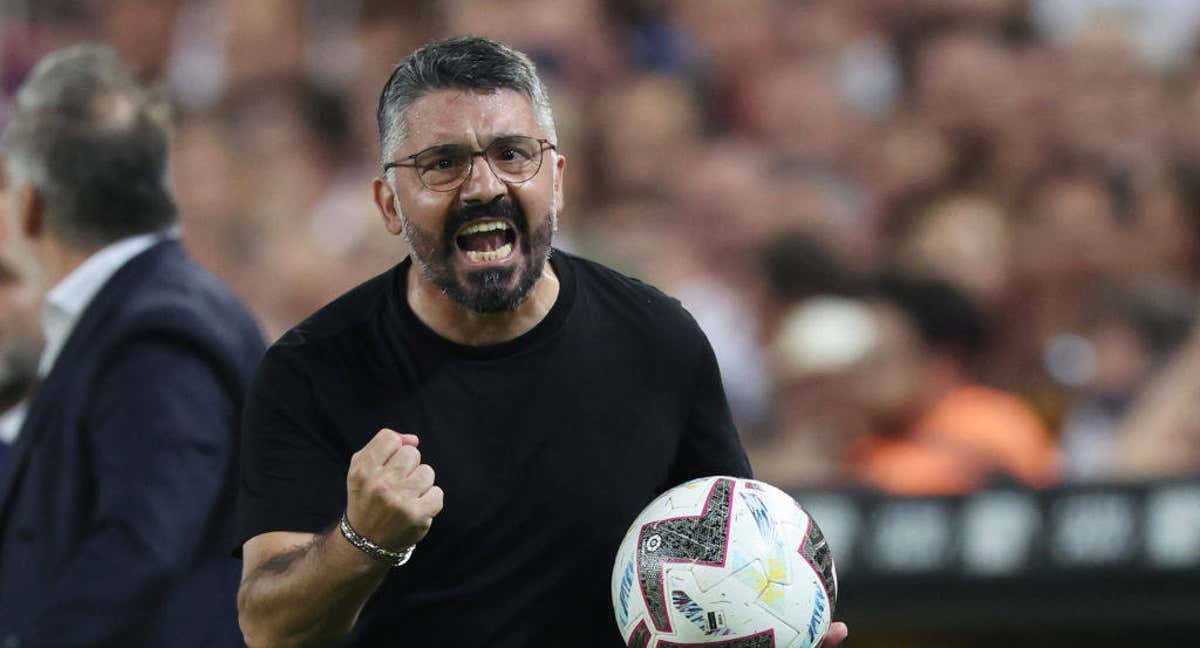 Gattuso frente al Barça /Getty