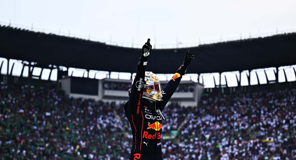 Max Verstappen celebra su 14ª victoria en la Fórmula 1 en México. /Getty Images