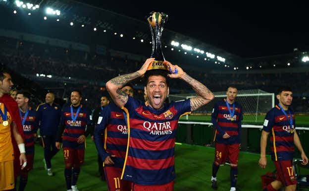 Dani Alves, el hombre títulos.  GETTY