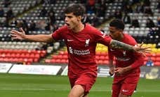Oakley Cannonier: el recogepelotas del Liverpool que golea en la UEFA Youth League