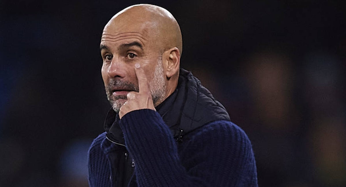 Guardiola, en el partido ante el Sevilla.
