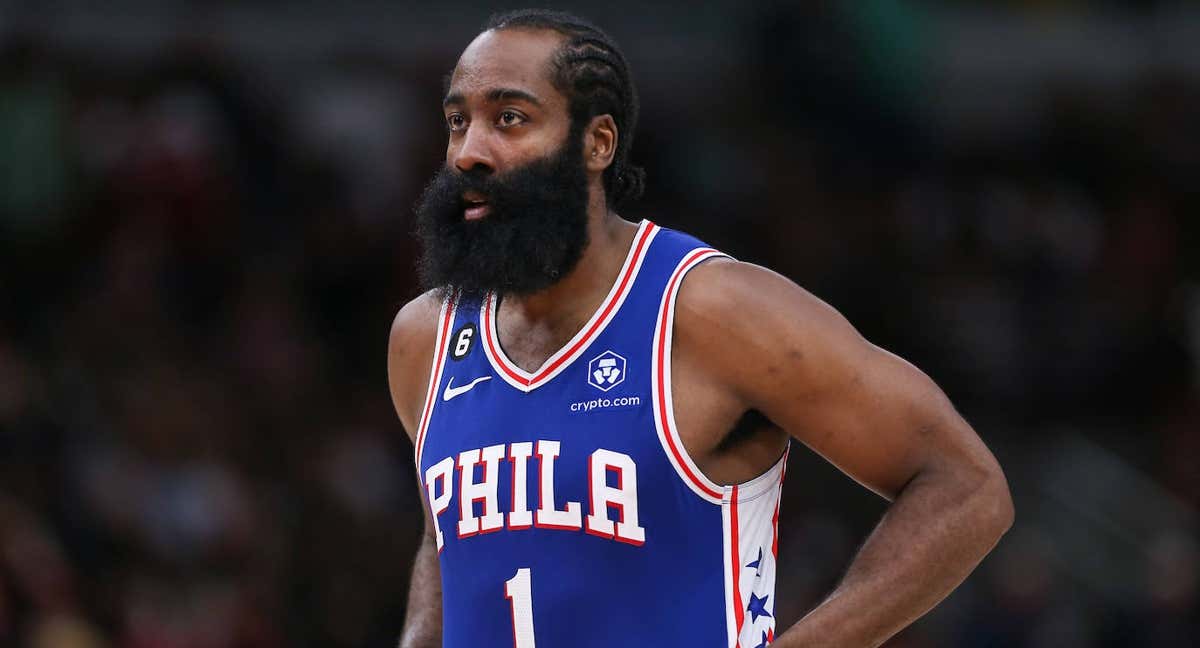 Harden, en un partido de los Sixers./GETTY