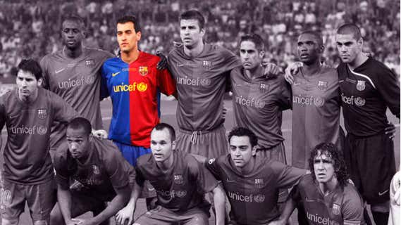 Alineación del Barcelona frente al United en 2009./GETTY
