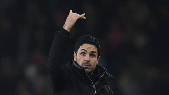 Arteta, en un partido reciente del Arsenal en la Premier./GETTY