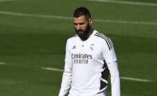 Otro susto con Benzema: no se entrena a dos días del Rayo