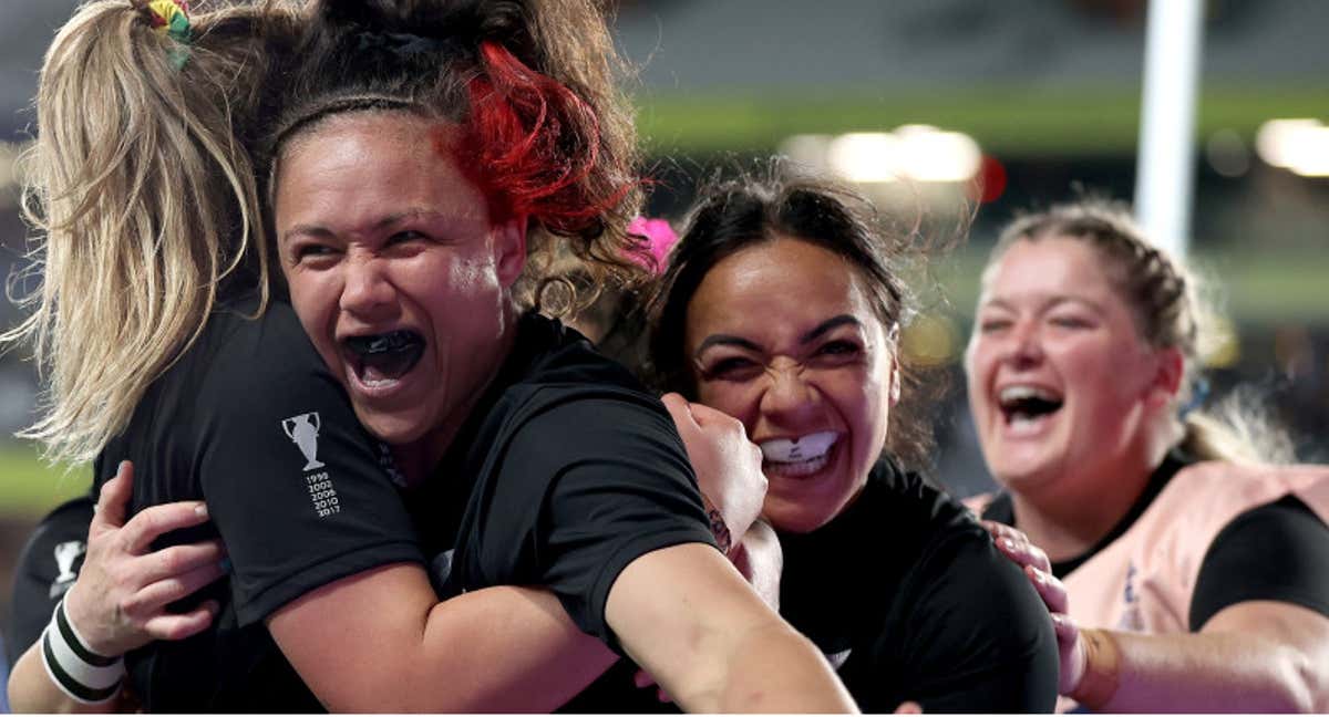 Las Black Ferns celebran su pase a la final. /Foto All Blacks