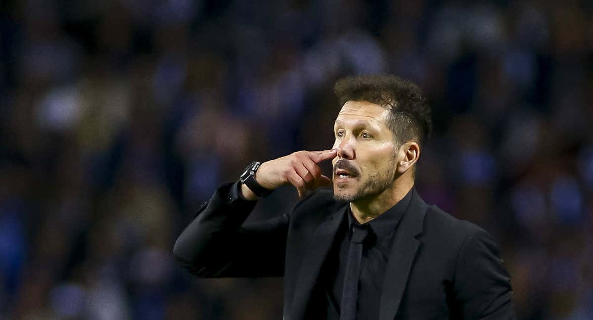 Simeone, en el último partido del Atlético./GETTY