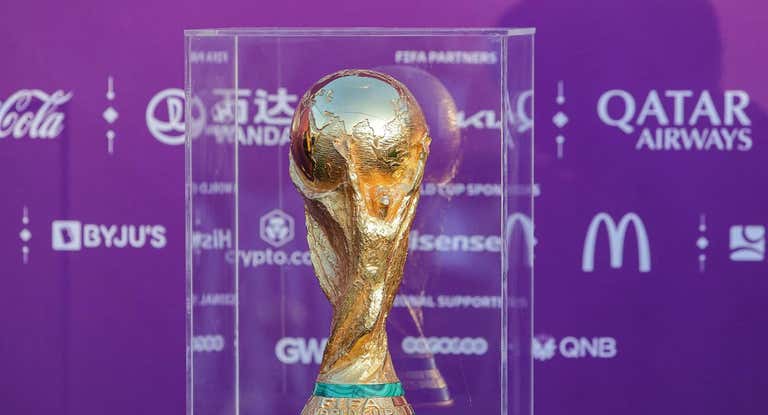 El trofeo del Mundial de Catar.