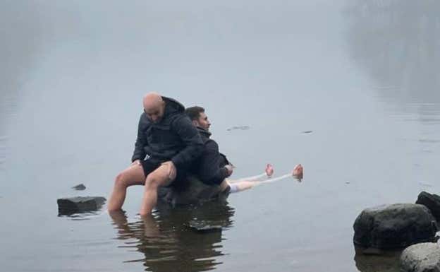 Iban y Laporte, en Ambleside.