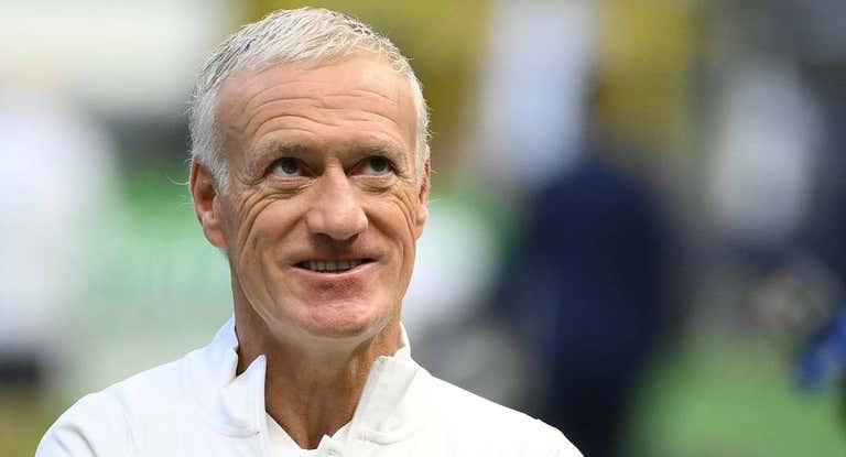 Didier Deschamps en un entrenamiento con la selección de Francia.