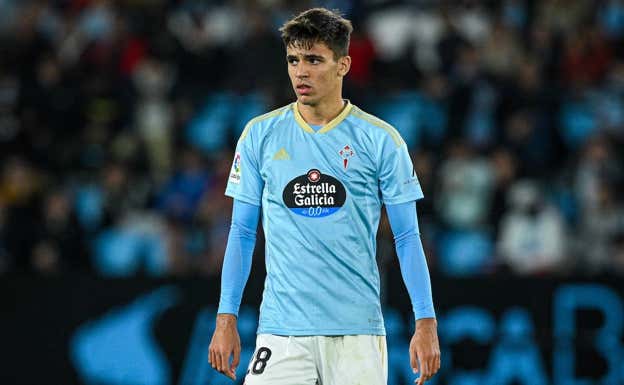Gabri Veiga, durante un partido con el Celta.  GETTY