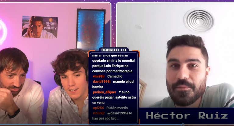 Héctor Ruiz, en el programa de Twitch de Relevo con Diego Campoy-