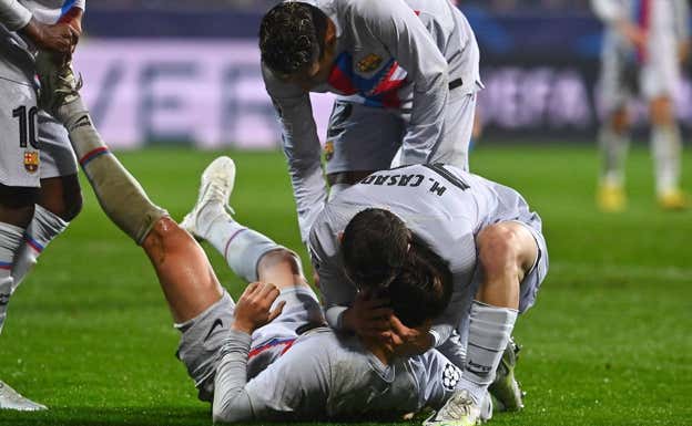 Pablo Torre no pudo celebrar su primer gol con el Barça. GETTY