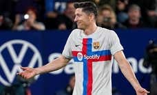 Lewandowski, sancionado con tres partidos por su expulsión ante Osasuna